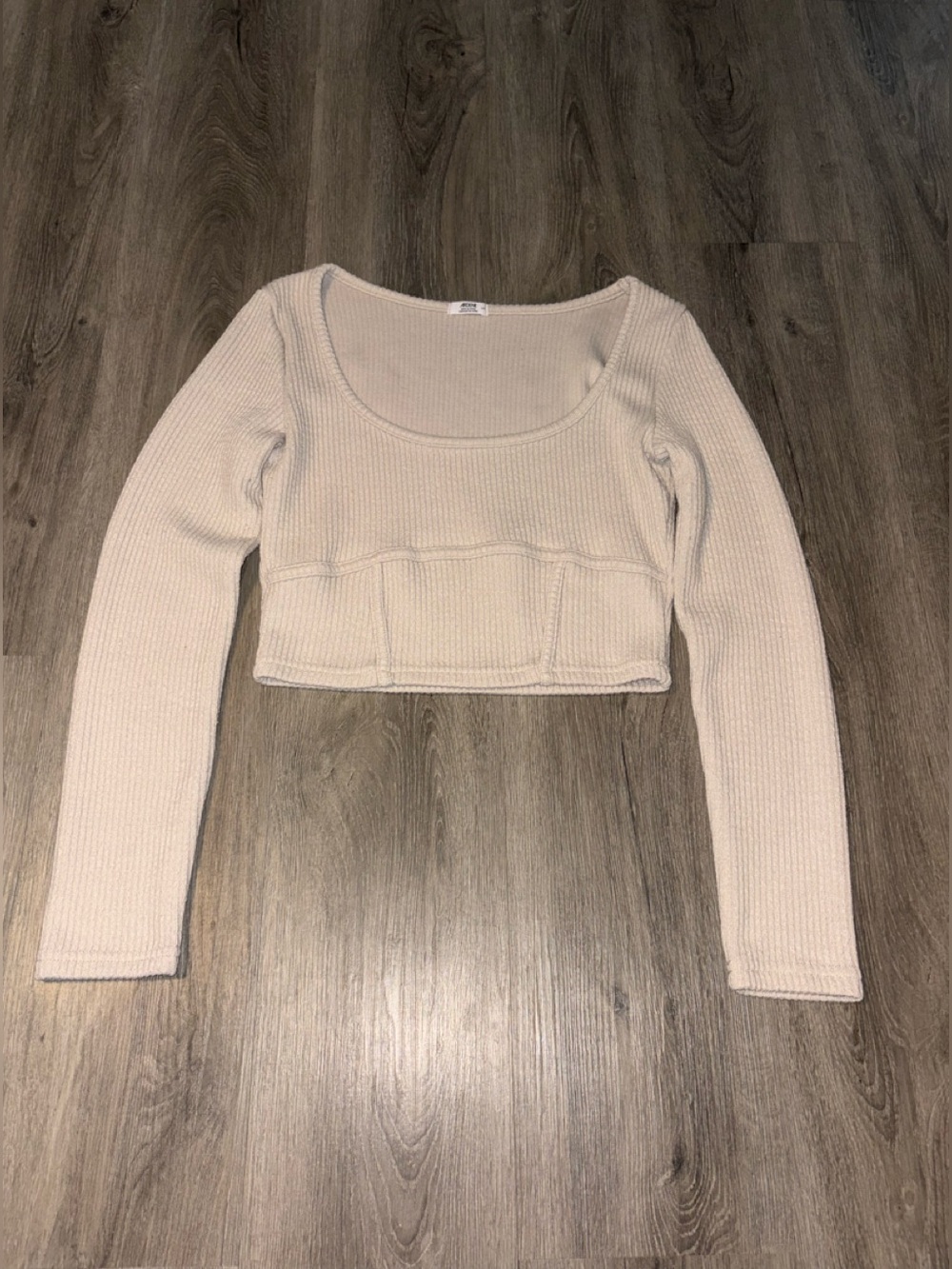 Ardene | Cream Ribbed Cropped Sweater